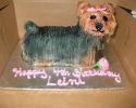 Realistic Yorkie birthday cake