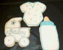 Darling, iced baby shower cookies