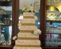 Square tied wedding cake