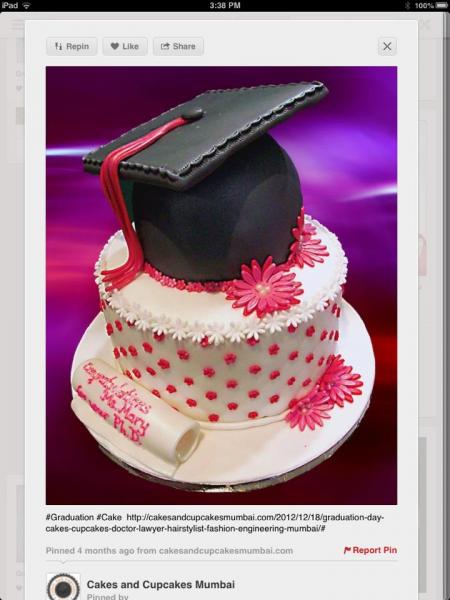 Custom graduation cake, call us with your unique ideas. 